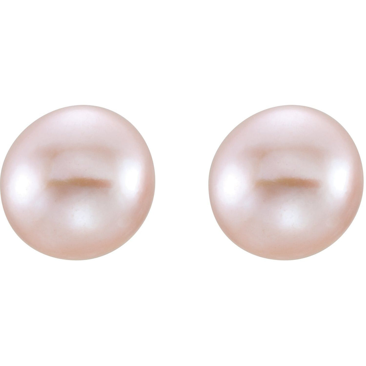 14K Yellow Gold 8- Cultured Pink Freshwater Pearl Earrings