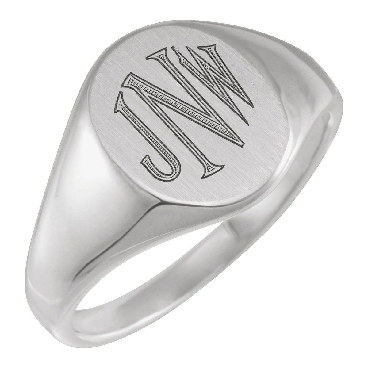 14.6x12. Oval Signet Ring