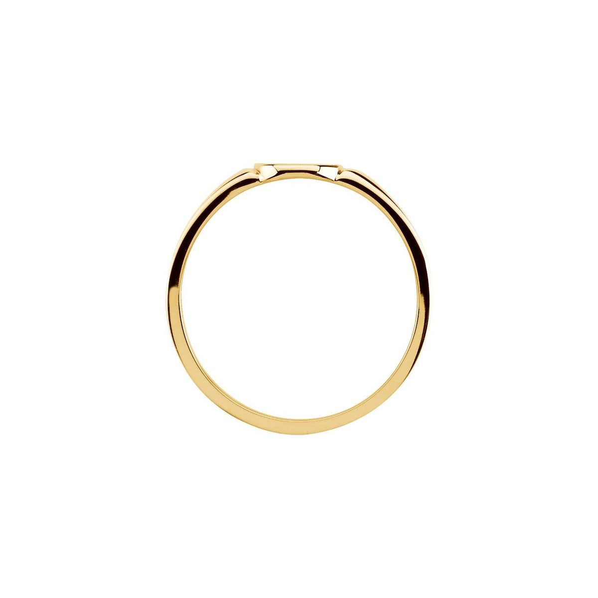 14K Yellow Gold Oval Signet Ring