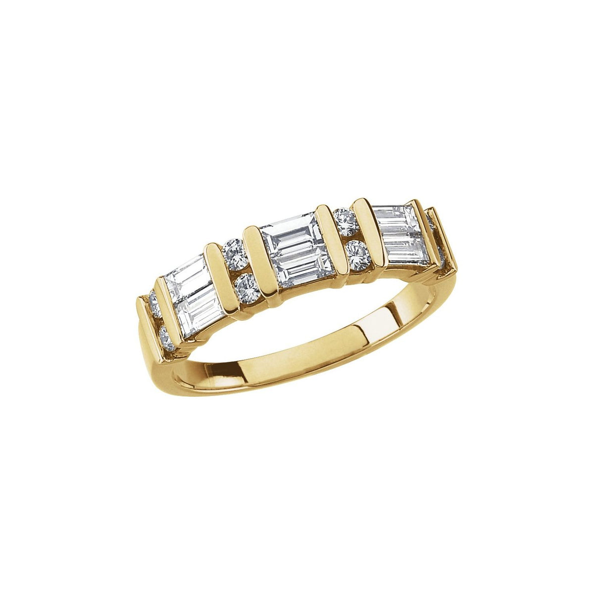 14K Yellow Gold 7/8 CTW Natural Diamond Anniversary Band