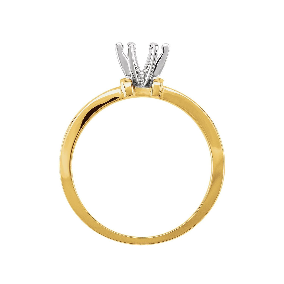 14K Yellow Gold Band, 2.8 mm, Solitaire Engagement