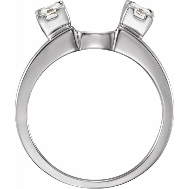 Platinum 1/3 CTW Natural Diamond Wrap-Style Enhancer