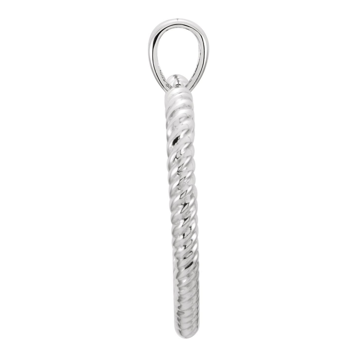 Sterling Silver Rope Heart Pendant