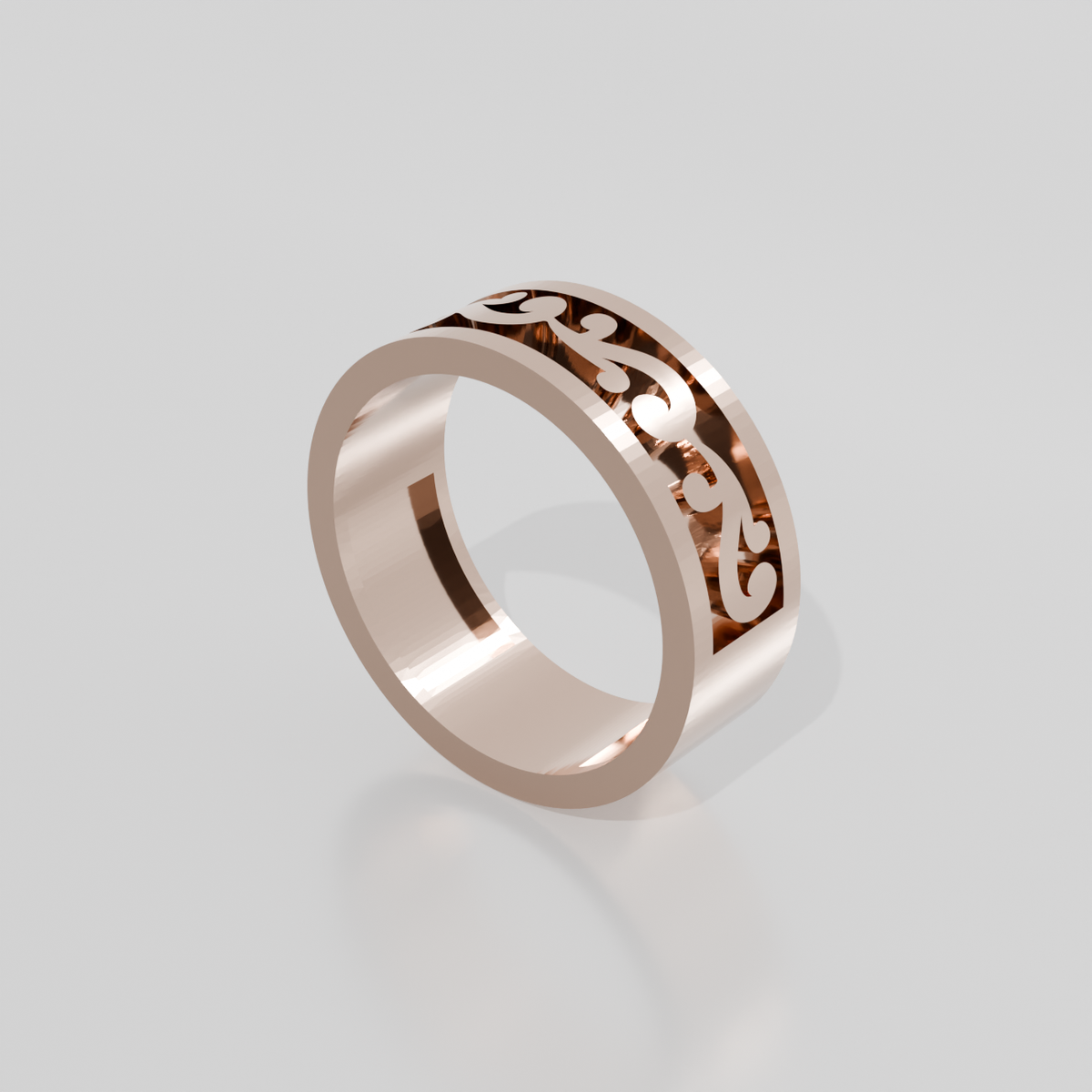 Gold Pendant, rose right
