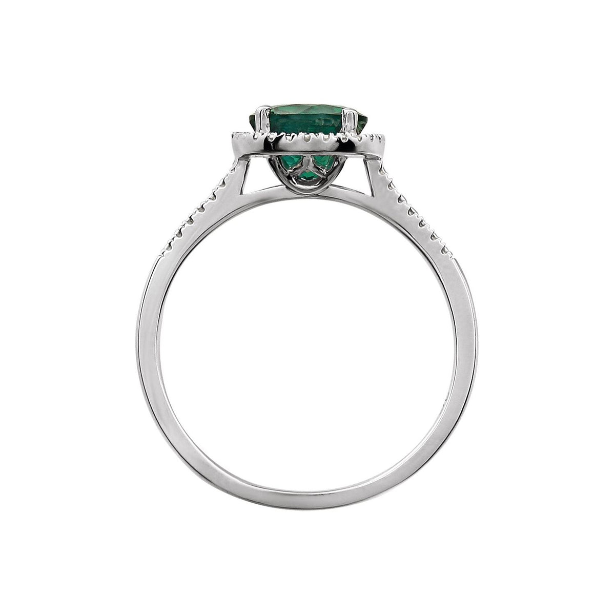 Sterling Silver Lab-Grown White Sapphire & .01 CTW Natural Diamond Ring