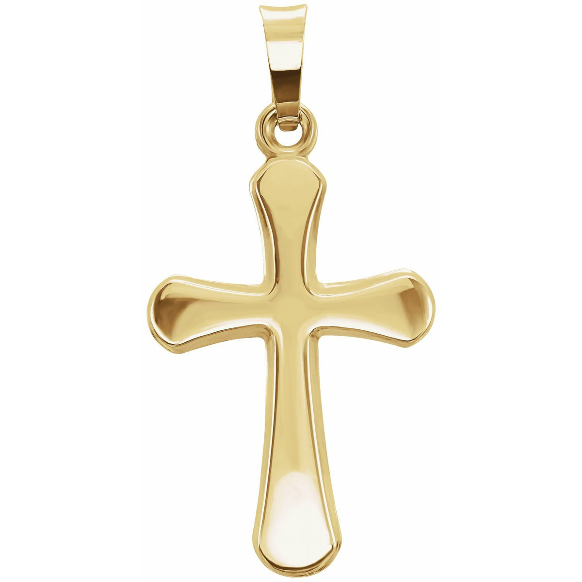14K Yellow Gold 16x11 mm Cross Pendant