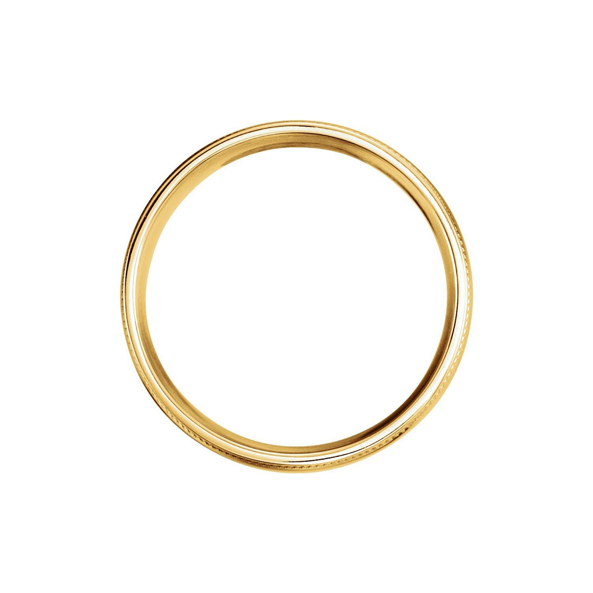 Coin Edge Comfort-Fit Half Round Band