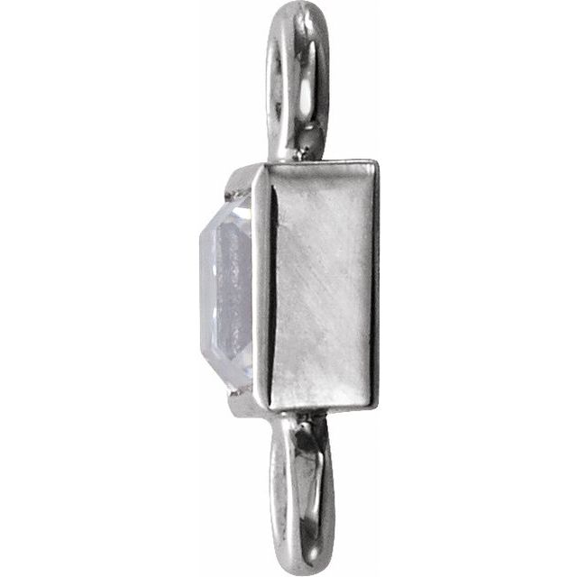 .07 CTW Natural Diamond Link, 6.6 mm x 2.8 mm