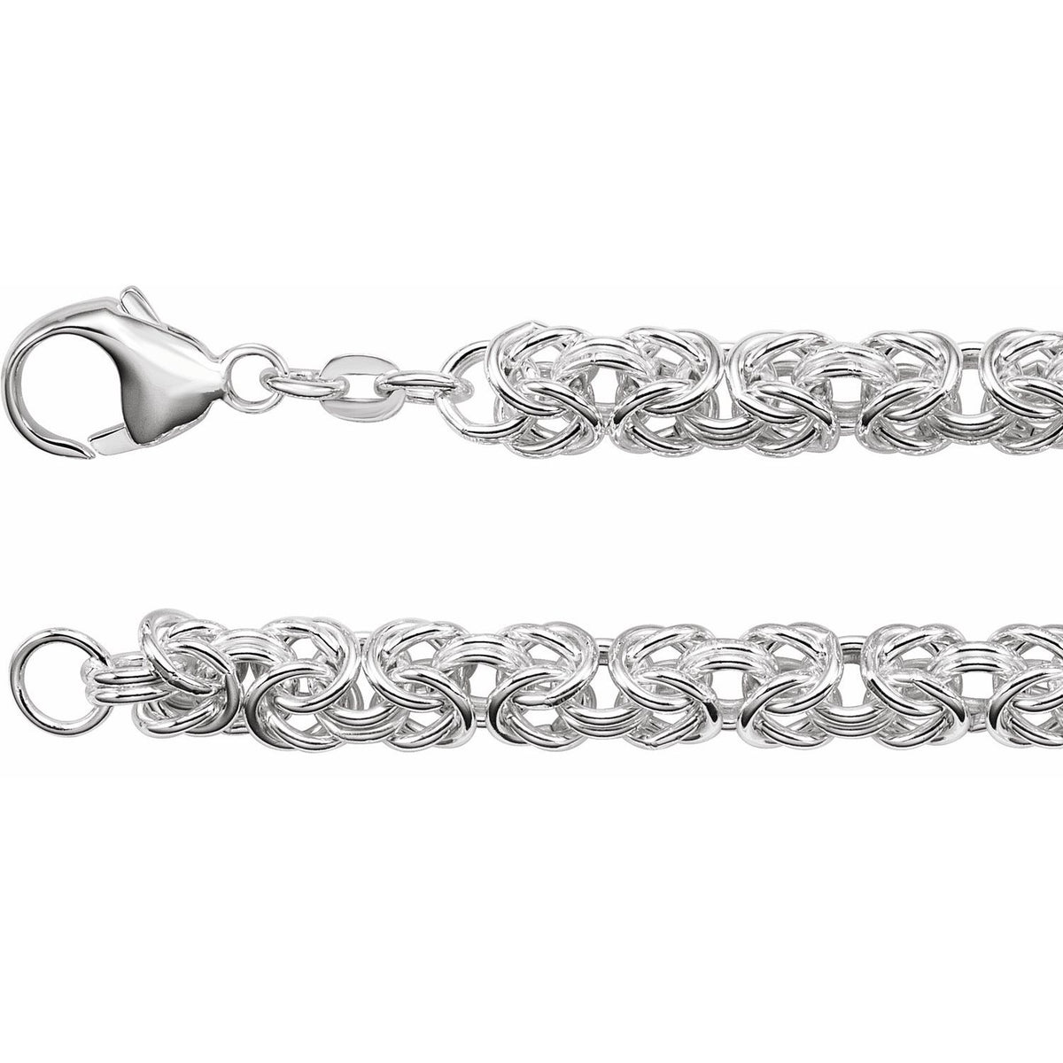 Sterling Silver Byzantine 18" Chain