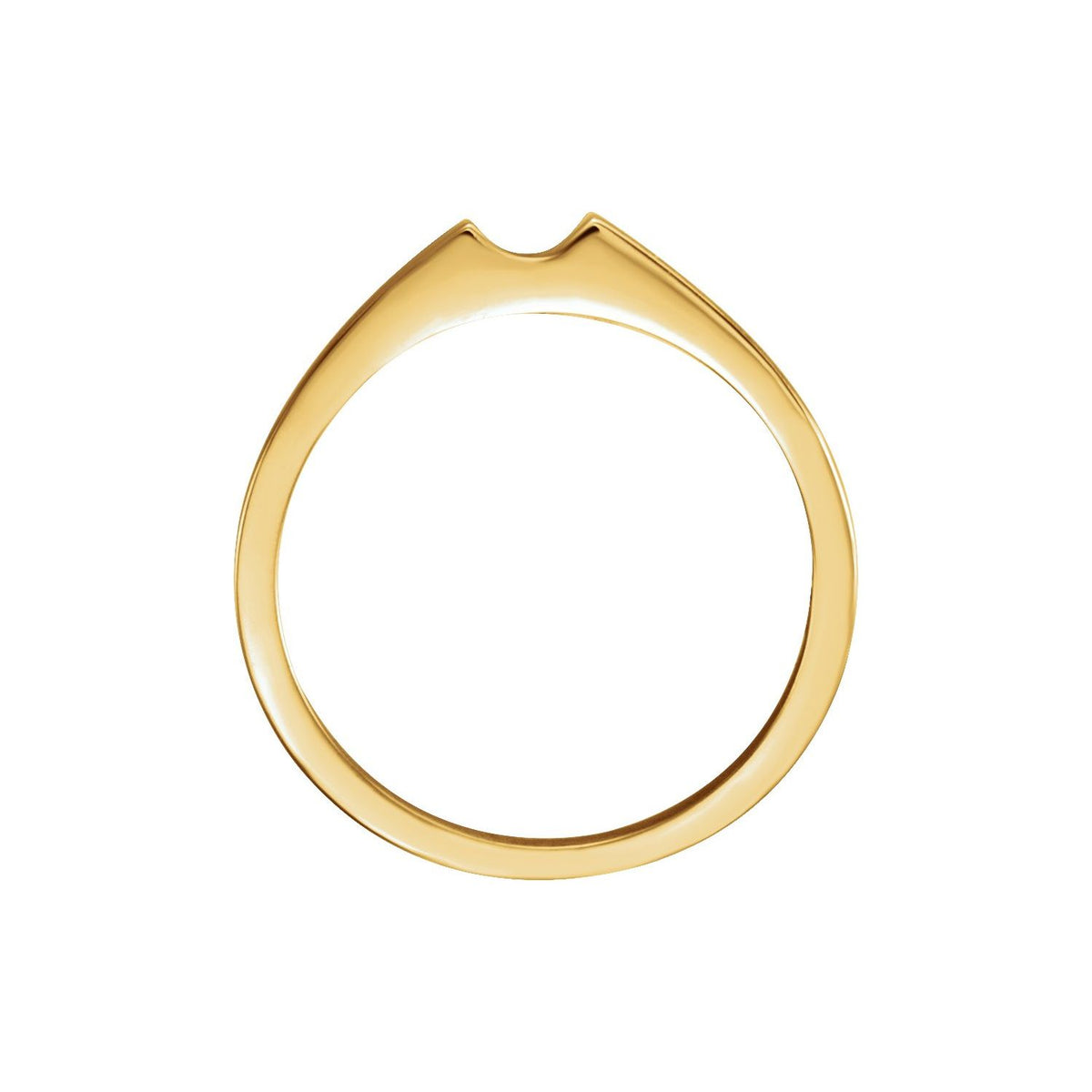 14K Yellow Gold Band, Accented Engagement