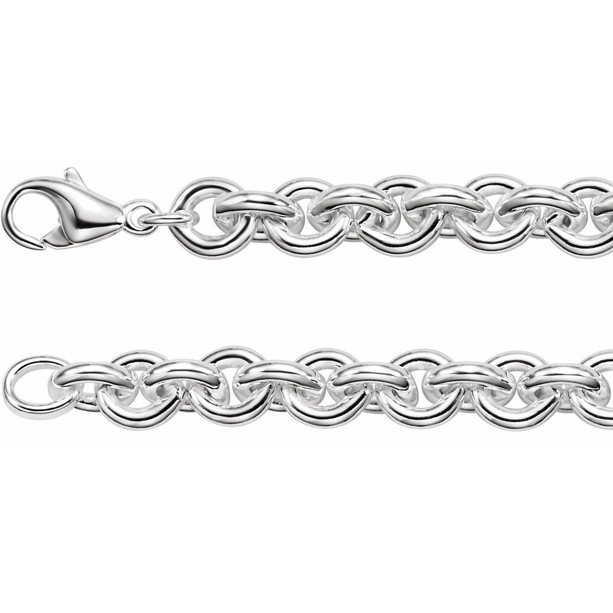 Sterling Silver Round Cable 17" Chain