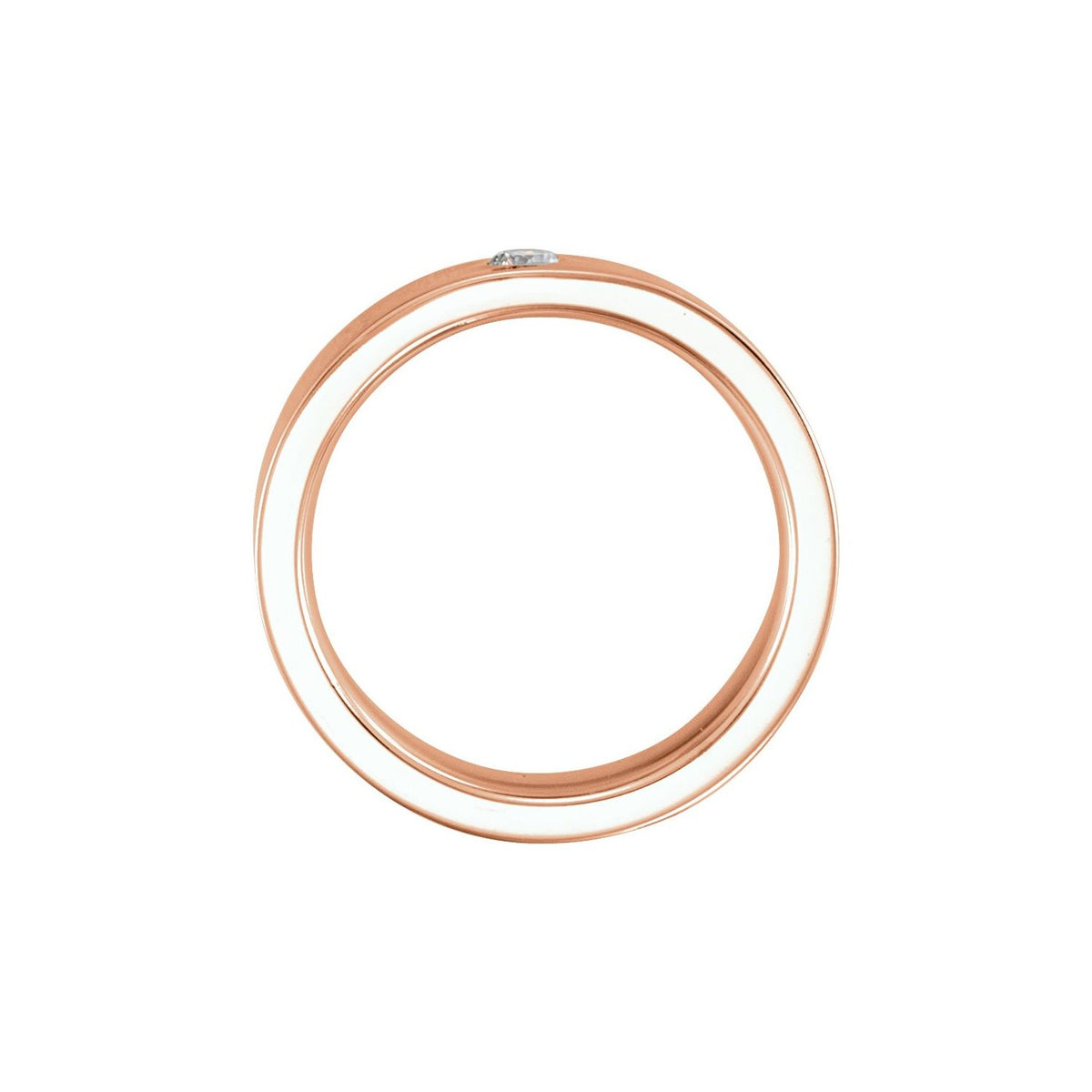 1/10 CT Natural Diamond Comfort-Fit Flat Band, 6 mm, Accented