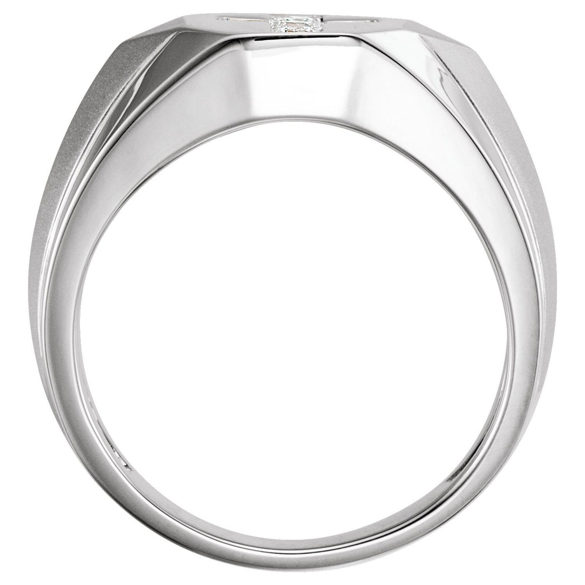 14K White Gold 1/3 CTW Natural Diamond Cross Ring