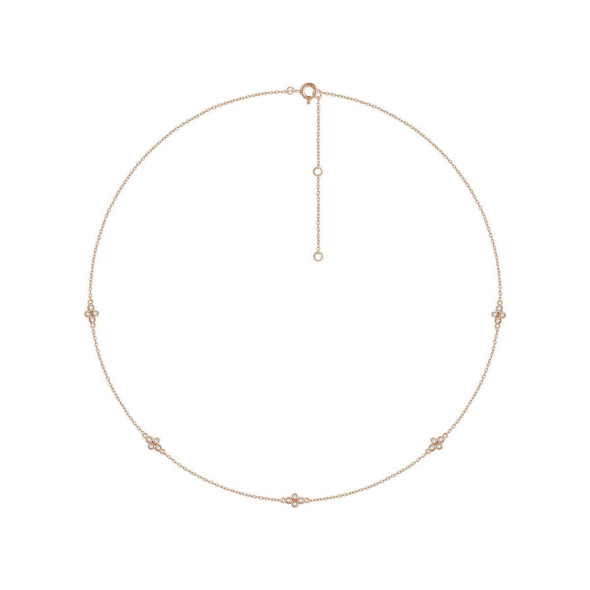 1/6 CTW Natural Diamond 5-Station 16-18" Necklace