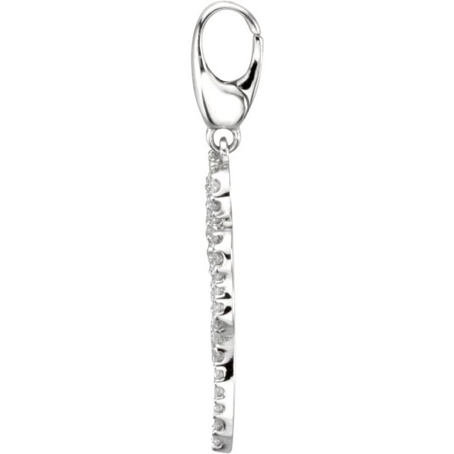 14K White Gold 1/3 CTW Natural Diamond Four-Leaf Clover Charm/Pendant