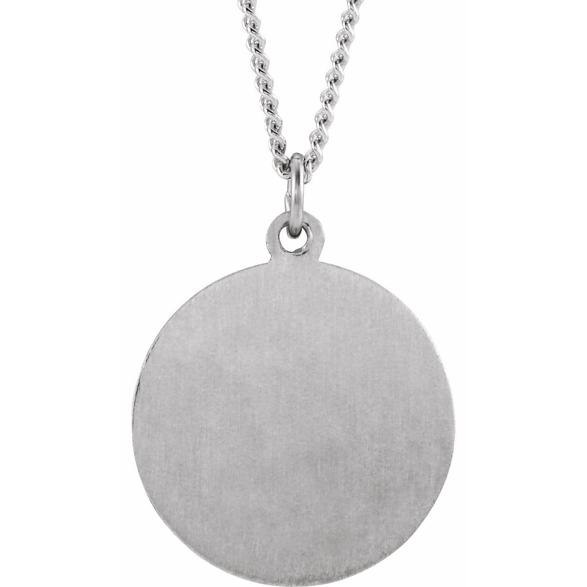 Sterling Silver Confirmation Medal with Cross 18" Necklace