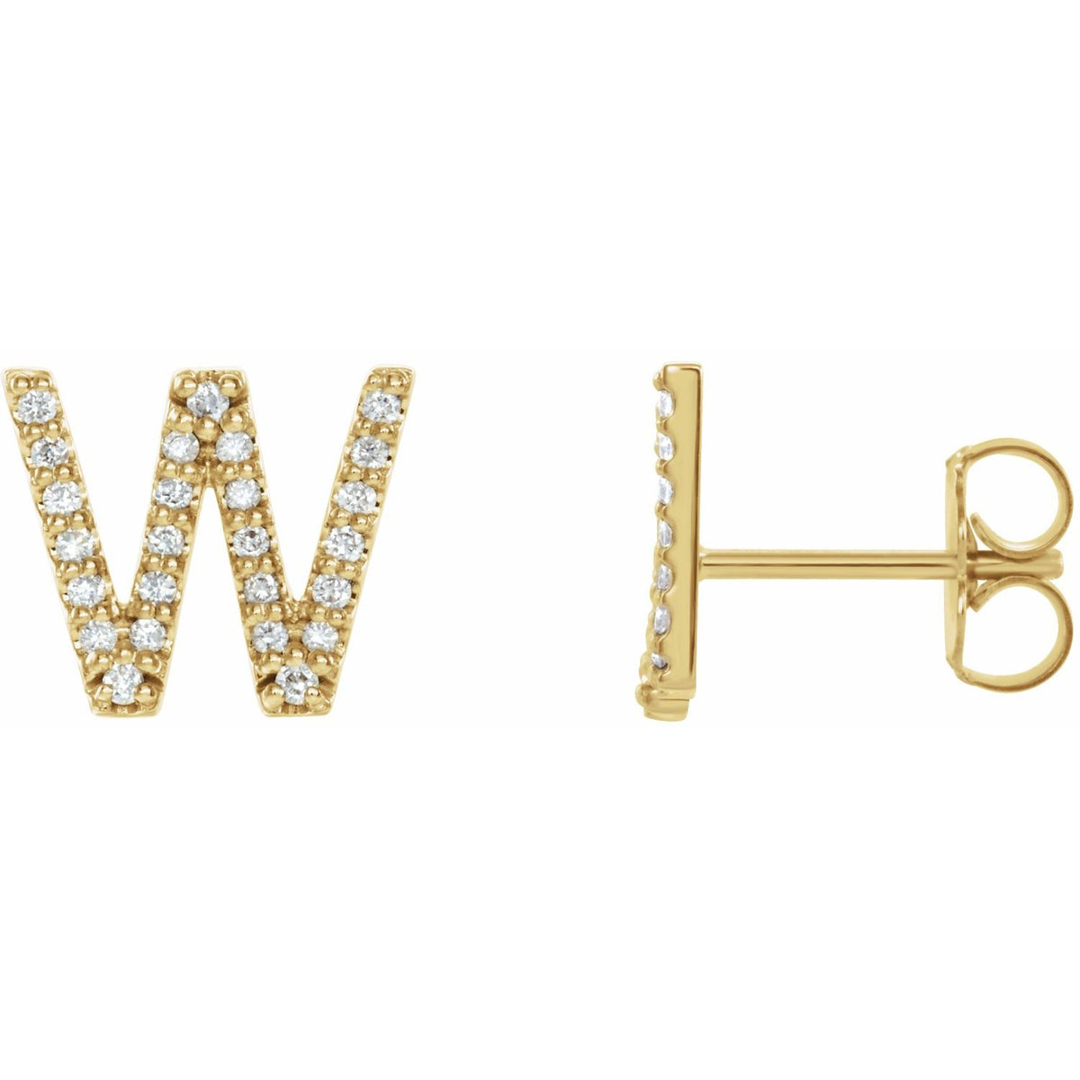 .08 CTW Natural Diamond Initial Earring