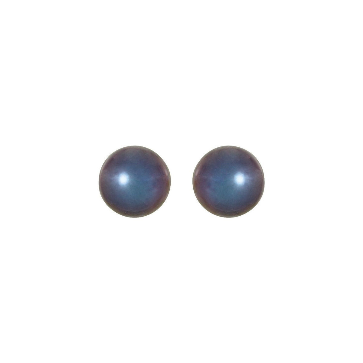 14K Yellow Gold Panache® Cultured Black Freshwater Pearl Stud Earrings