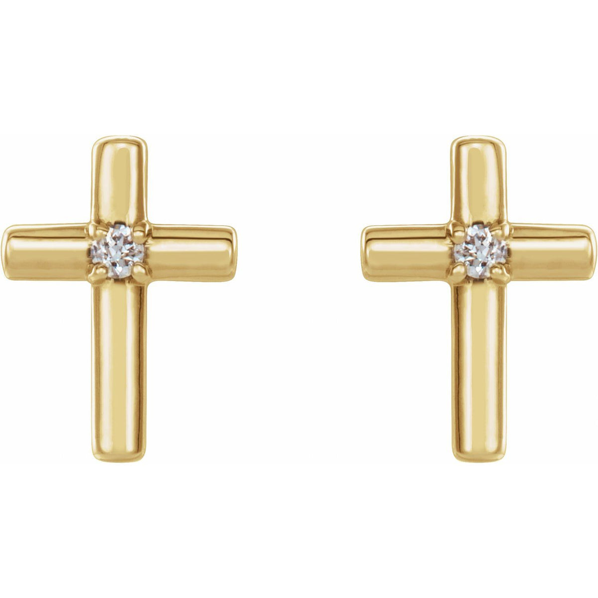 .06 CTW Natural Diamond Cross Earrings