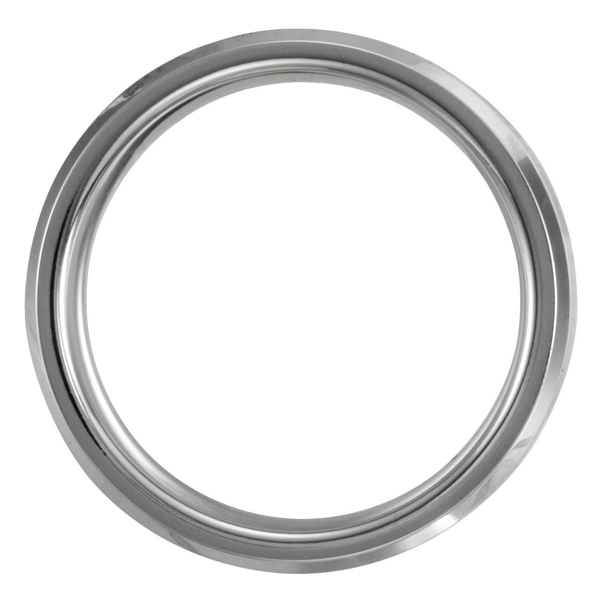 Cobalt Beveled-Edge Manmade Wood Inlay Comfort-Fit Band