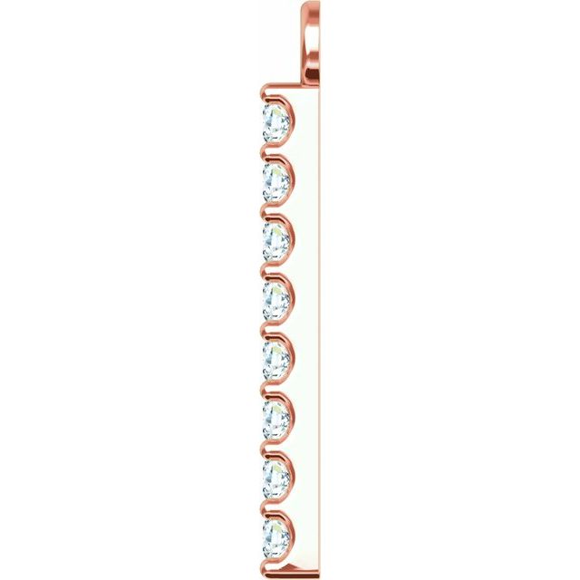 .07 CTW Natural Diamond Bar Dangle