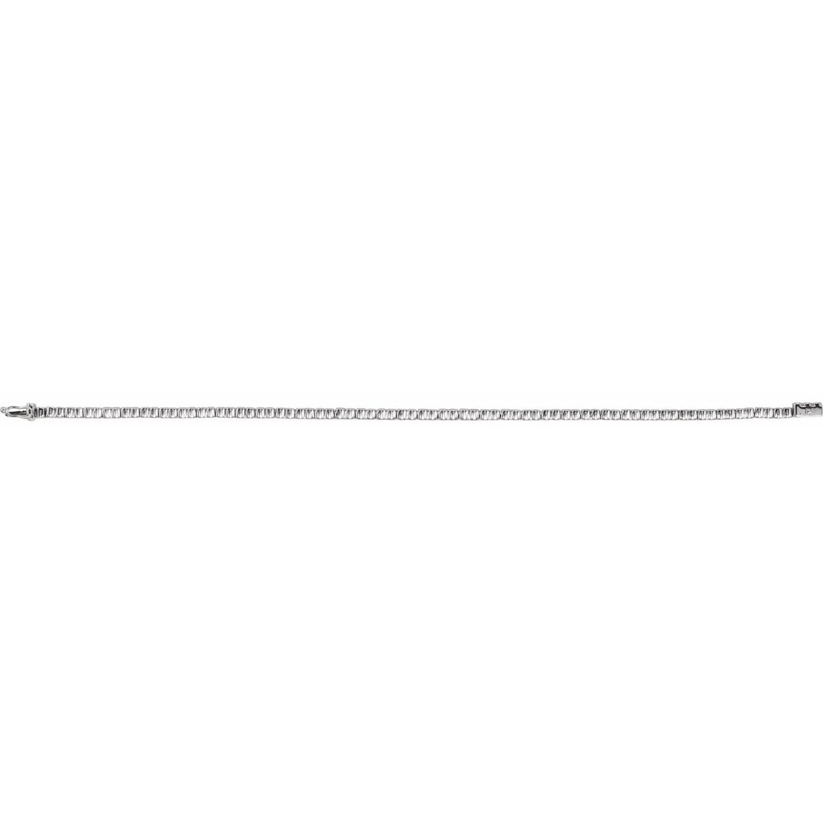 14K White Gold 2 CTW Natural Diamond Line 7" Bracelet