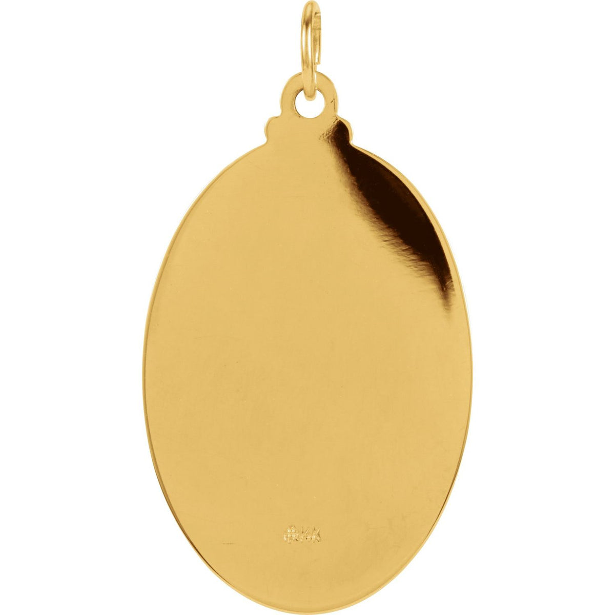14K Yellow Gold 29x20 mm Oval St. Christopher Medal