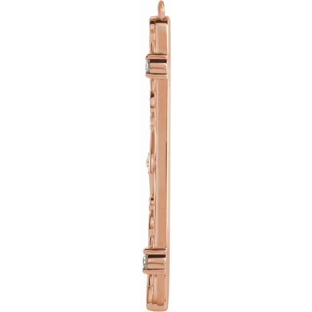 .04 CTW Diamond Vintage-Inspired Bar Dangle