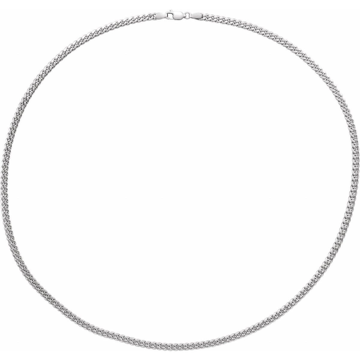 Sterling Silver Cuban Link Curb 24" Chain