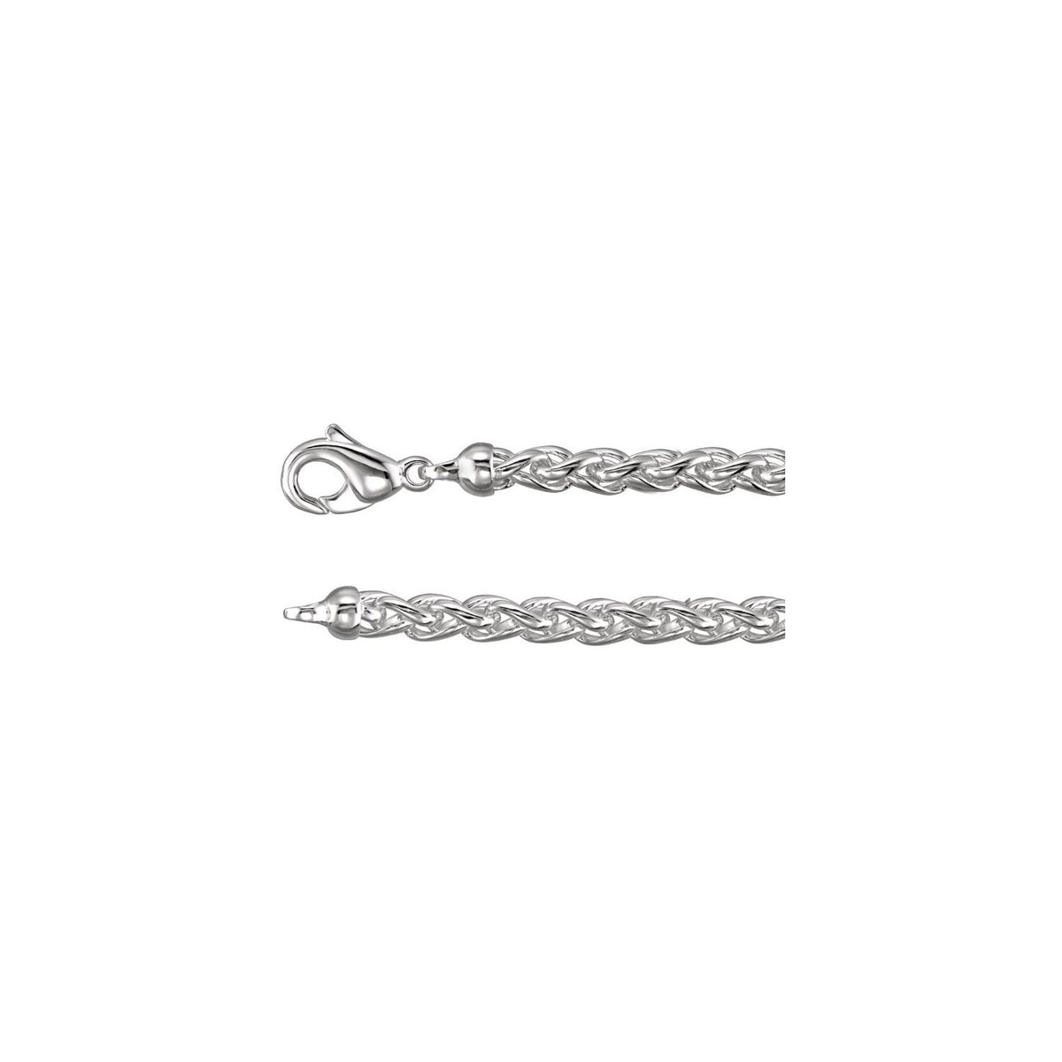 Sterling Silver Wheat 7" Chain (CH267)