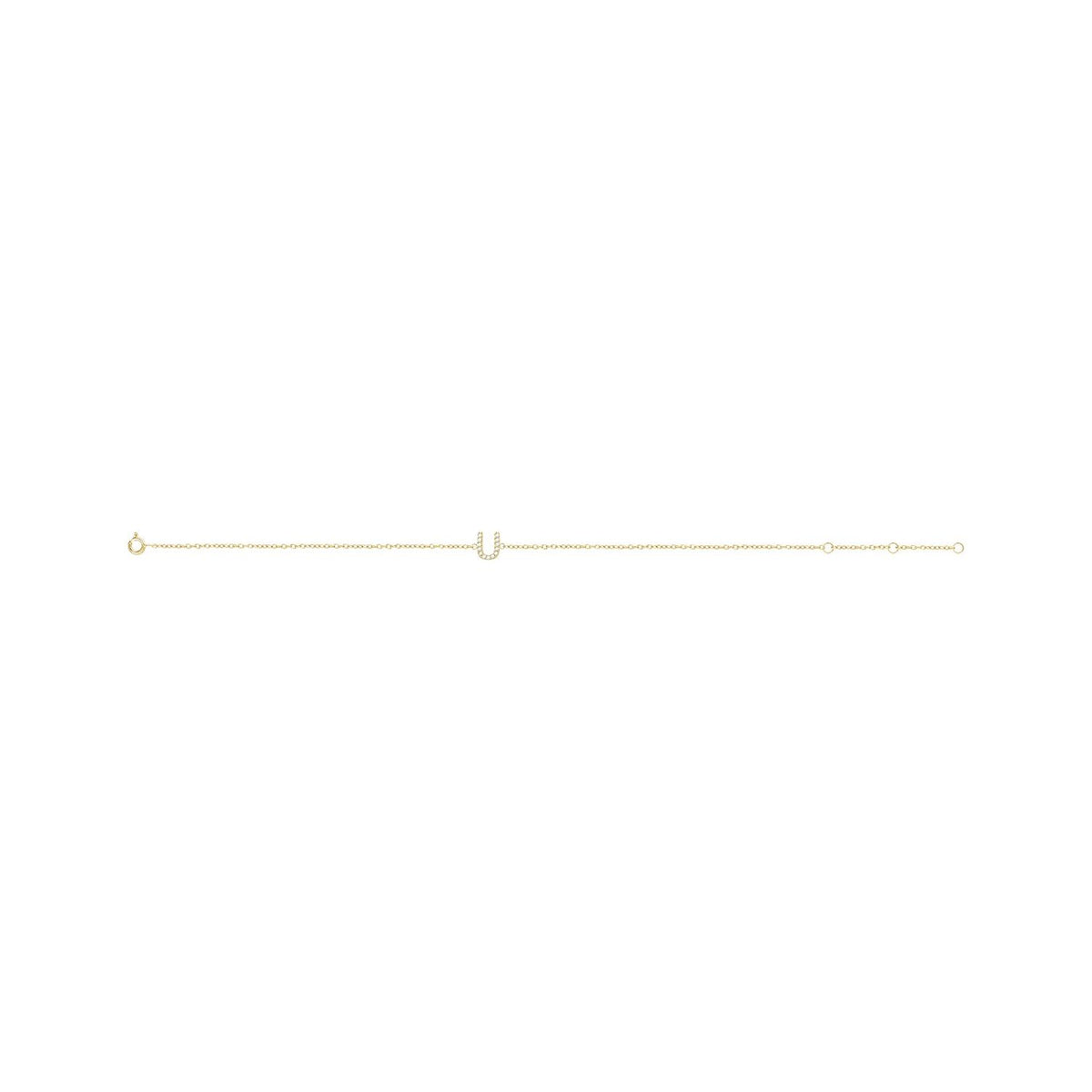 .05 CTW Natural Diamond Initial 6-7" Bracelet