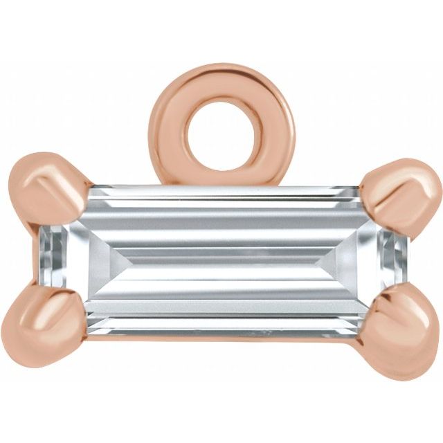 1/10 CT Natural Diamond Dangle, 4.17 mm x 4.8 mm