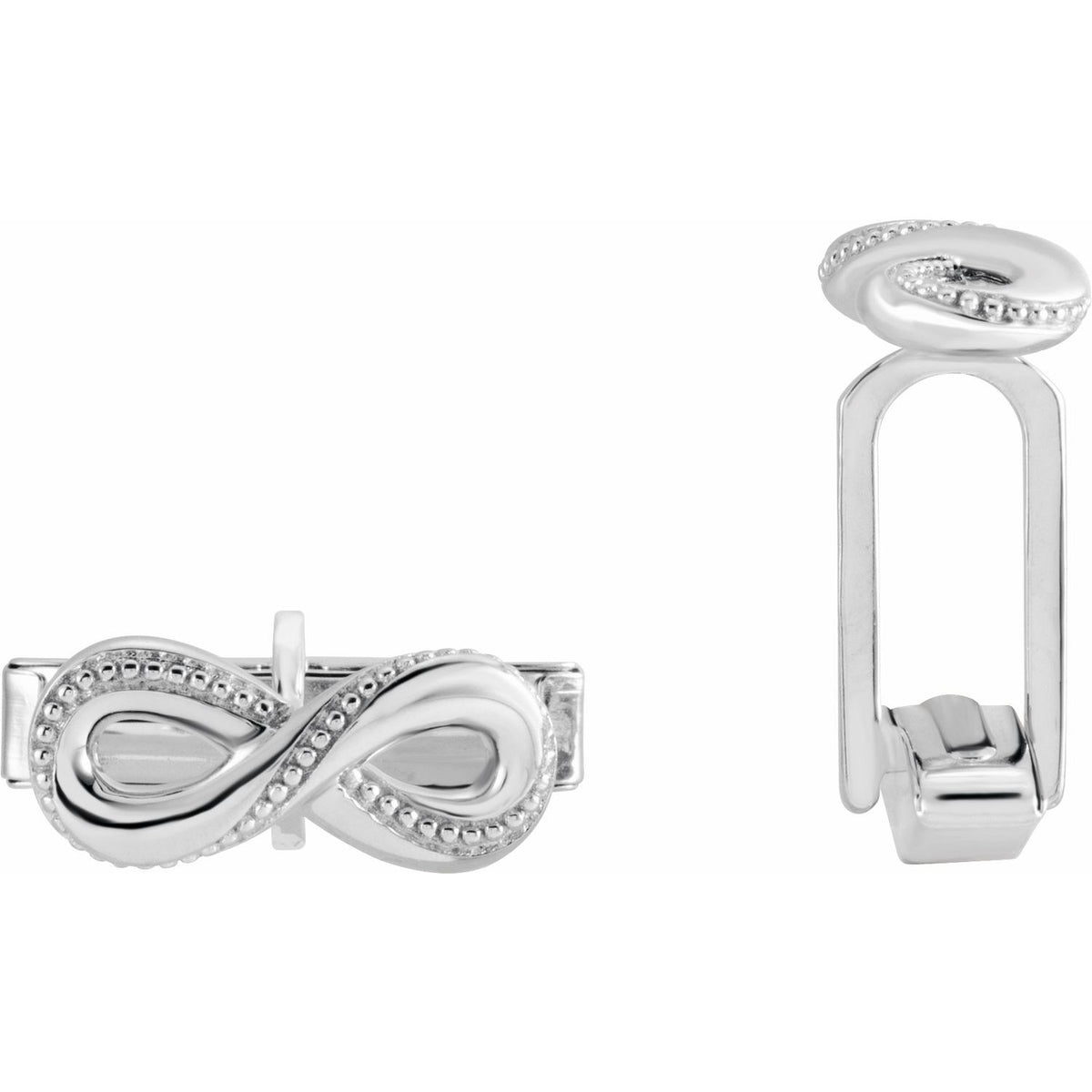Sterling Silver 15.8x7 mm Infinity-Inspired Cuff Links