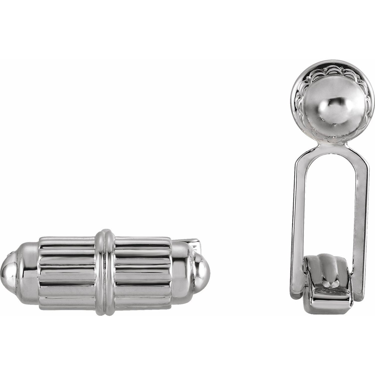 Sterling Silver 18.9x6. Barrel Cuff Links