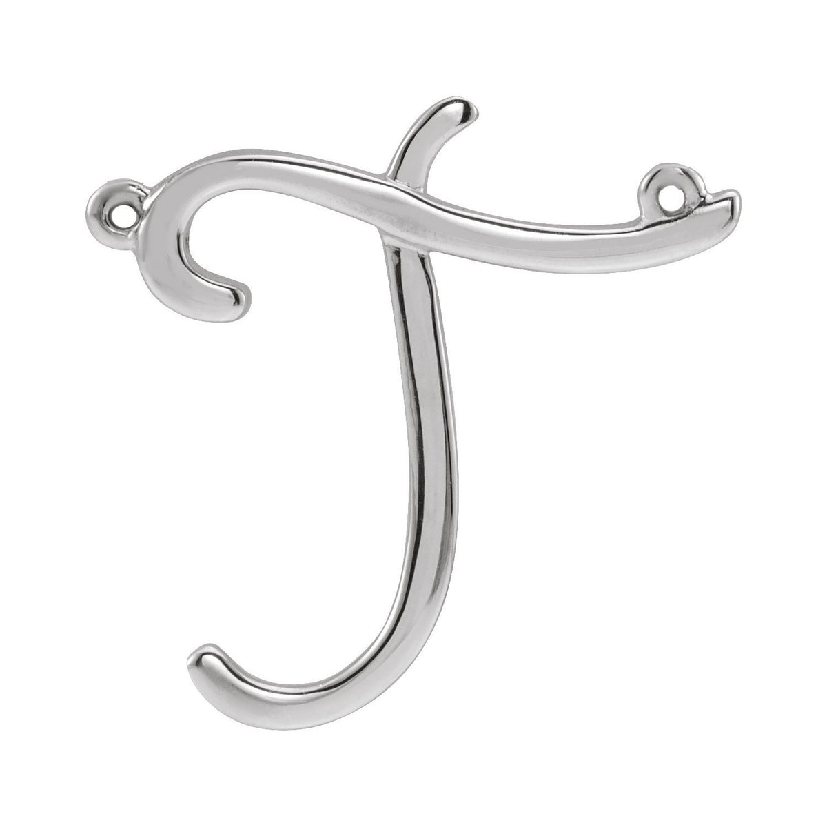Script Initial Necklace Center