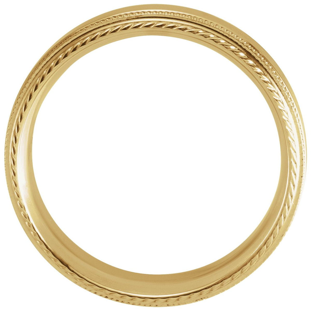 Milgrain Rope Stepped-Edge Comfort-Fit Band
