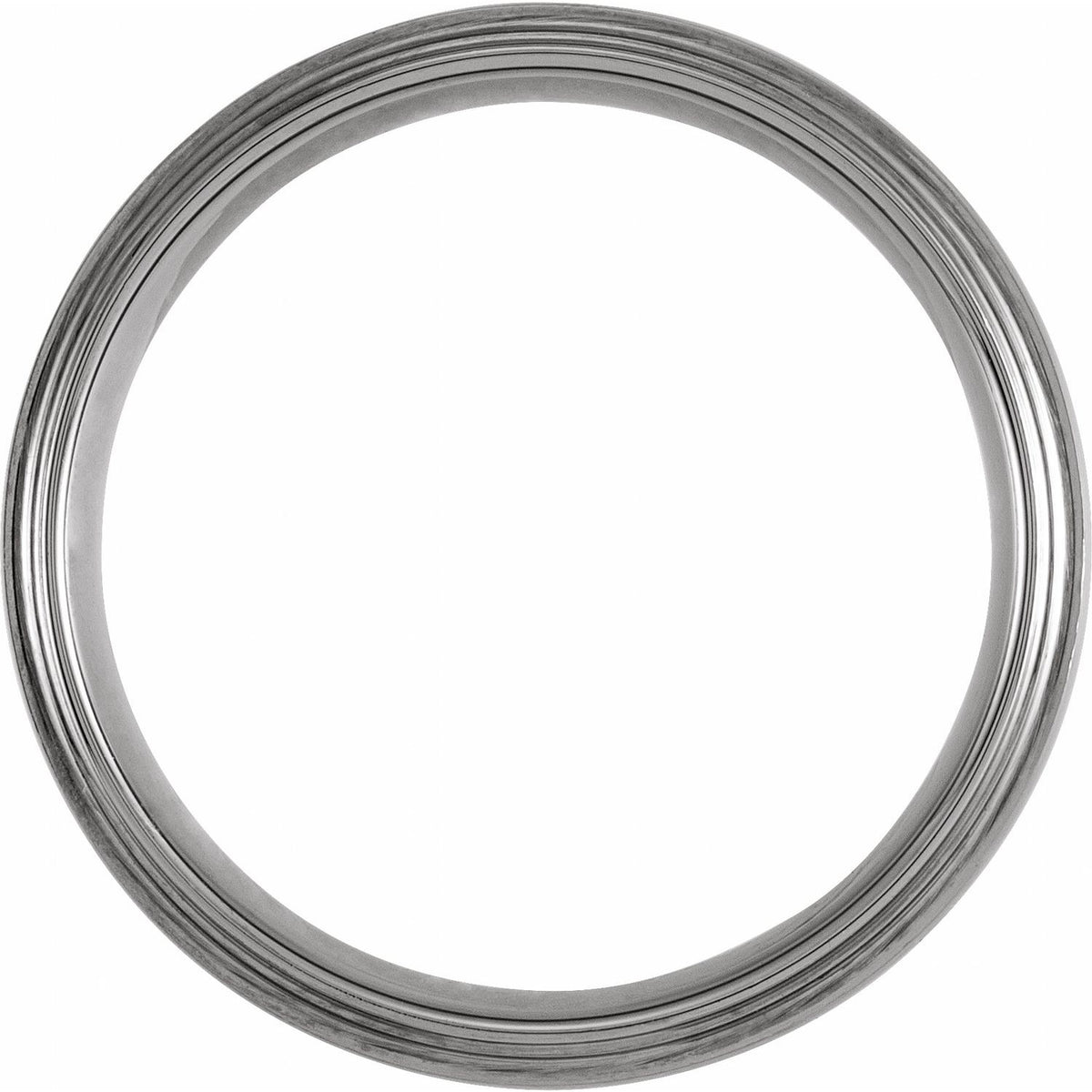 Tungsten Double Stepped-Edge Inlay Comfort-Fit Band