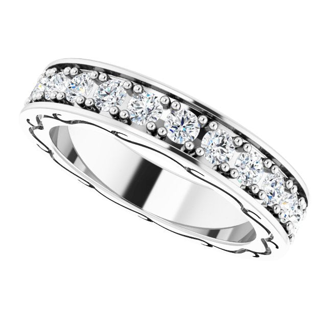 1 CTW Natural Diamond Eternity Band, 2.7 x 21.9 mm