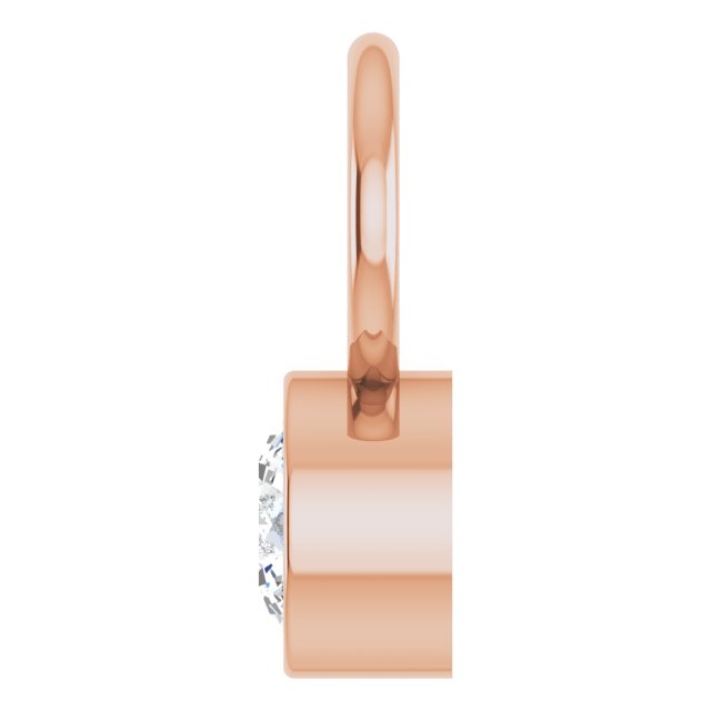 1/10 CT Natural Diamond Hoop Dangle