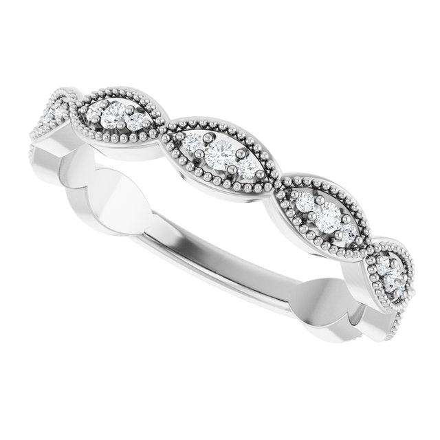 1/5 CTW Natural Diamond Infinity-Inspired Anniversary Band, 3.1 mm