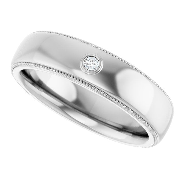 .03 CTW Natural Diamond Band, 6 mm