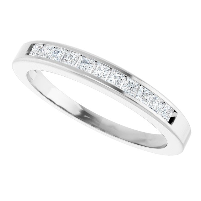 Platinum 1/4 CTW Natural Diamond Anniversary Band, 2.7 mm