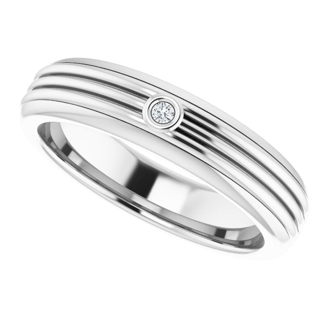 .025 CTW Natural Diamond Mens Band