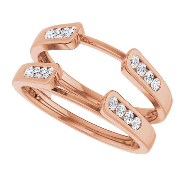14K Rose Gold 1/4 CTW Natural Diamond Ring Guard