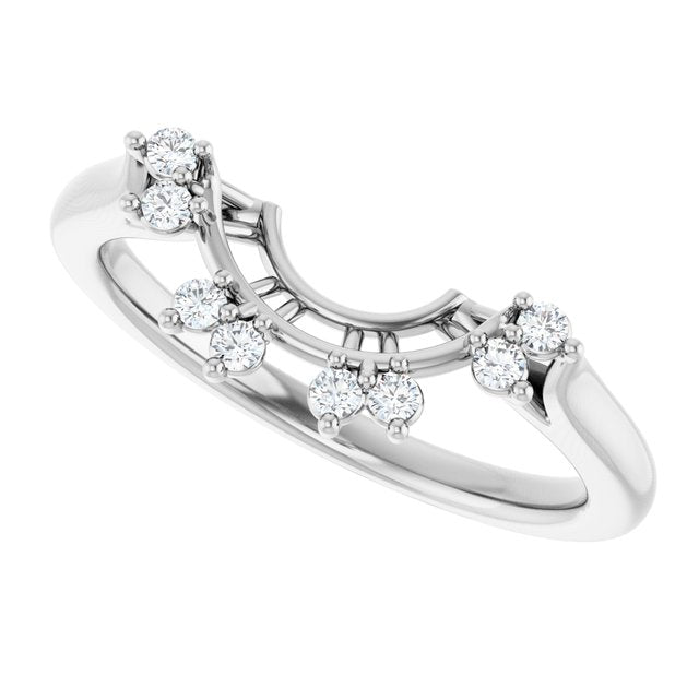 1/10 CTW Natural Diamond Band, 6.6 x 14.7 mm
