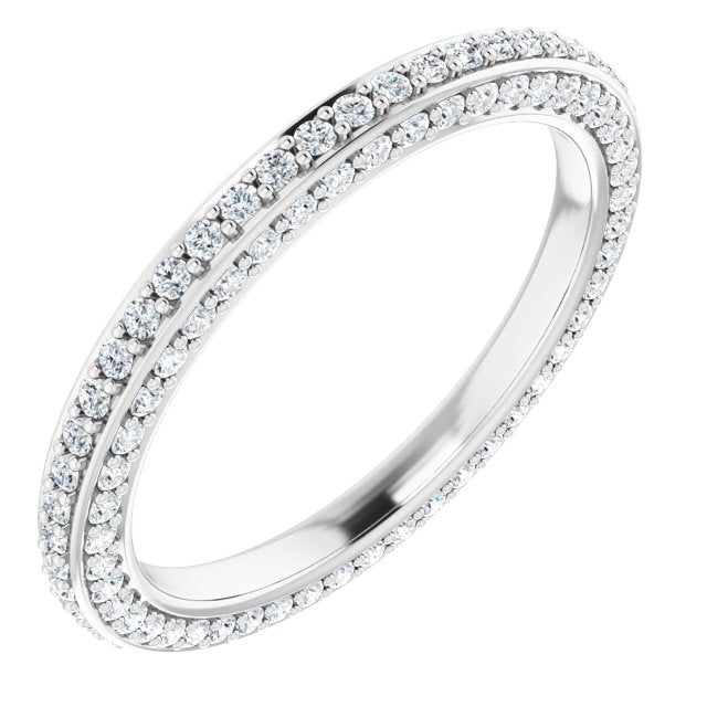 5/8 CTW Natural Diamond Eternity Band, 2 mm