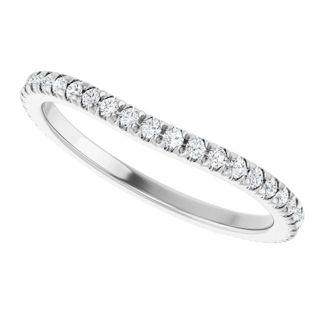 1/3 CTW Natural Diamond French-Set Matching Band