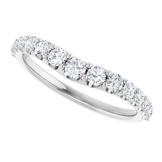 1/2 CTW Natural Diamond Graduated Contour Band