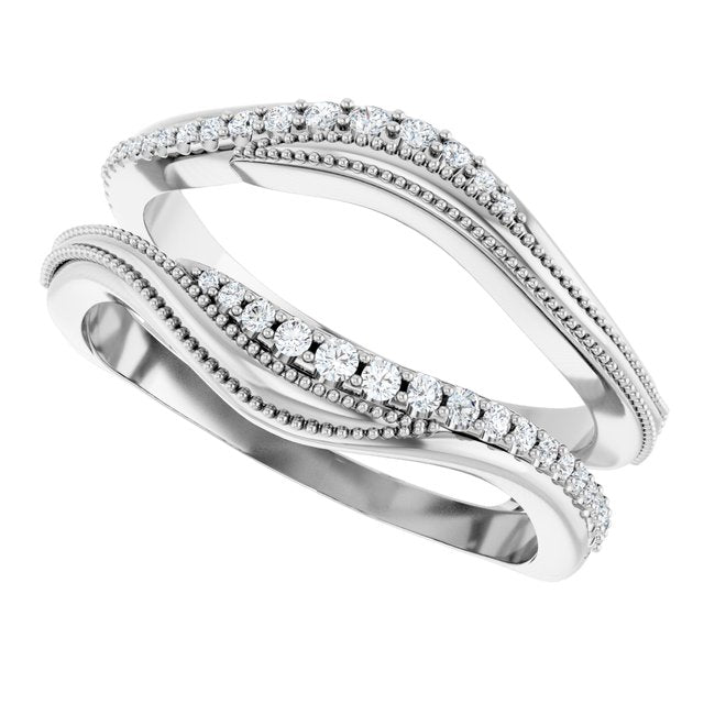 1/6 CTW Natural Diamond Ring Guard, Style 2