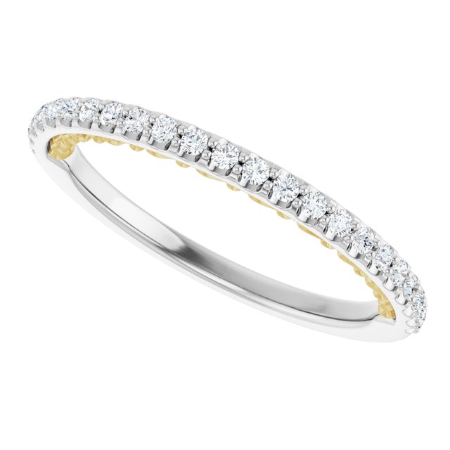 14K White/Yellow Gold 1/5 CTW Natural Diamond Anniversary Band